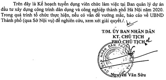 Ban quản lý dự án đầu tư xây dựng công trình dân dụng và công nghiệp TP. Hà Nội tuyển dụng viên chức năm 2020