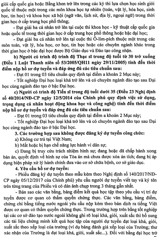 Bộ Lao động - Thương binh và Xã hội tuyển dụng công chức năm 2020