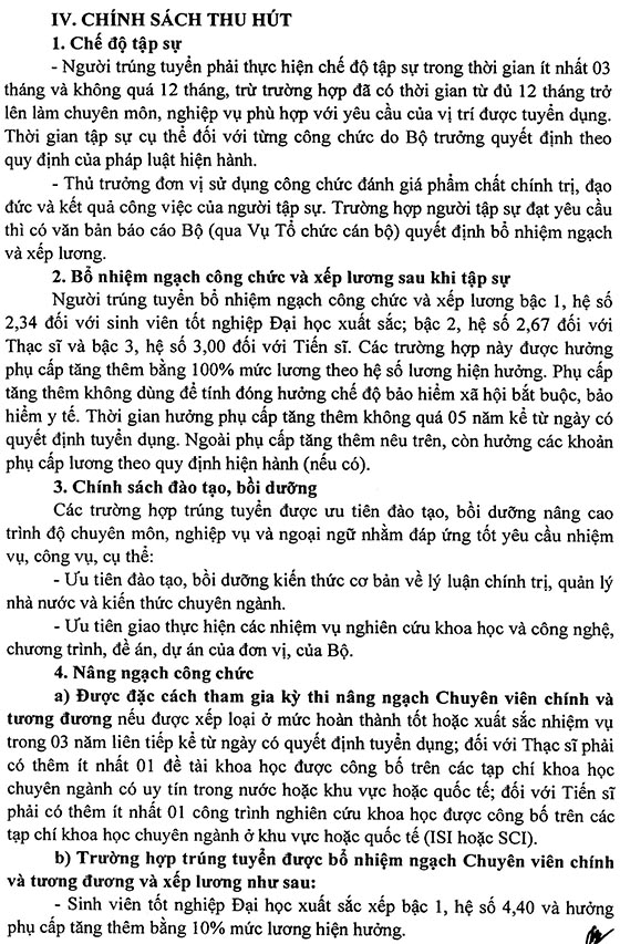 Bộ Lao động - Thương binh và Xã hội tuyển dụng công chức năm 2020