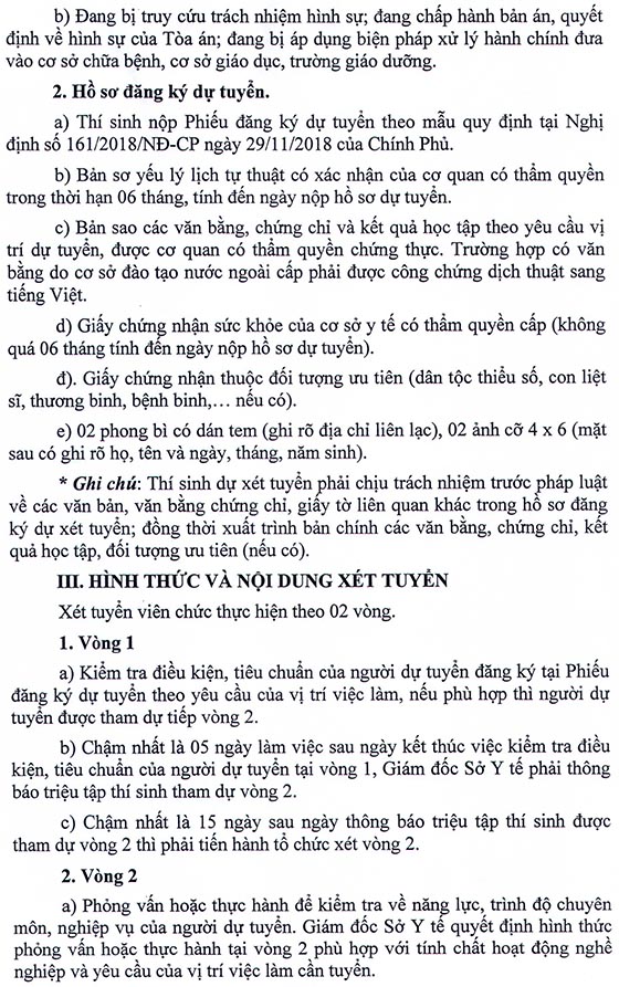 Sở Y tế tỉnh An Giang tuyển dụng viên chức năm 2020
