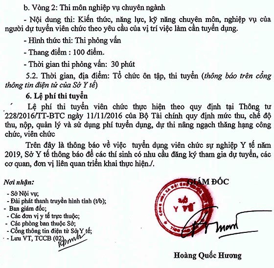 Sở Y tế tỉnh Lào Cai tuyển dụng viên chức năm 2019
