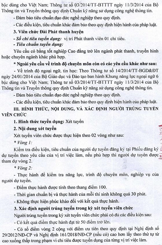 UBND huyện Tiên Lãng, Hải Phòng tuyển dụng viên chức năm 2020