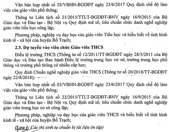 UBND huyện Bố Trạch, Quảng Bình tuyển dụng giáo viên năm 2020