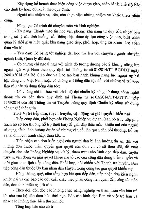 Ban bồi thường giải phóng mặt bằng huyện Nhà Bè, TP.HCM tuyển dụng viên chức năm 2020