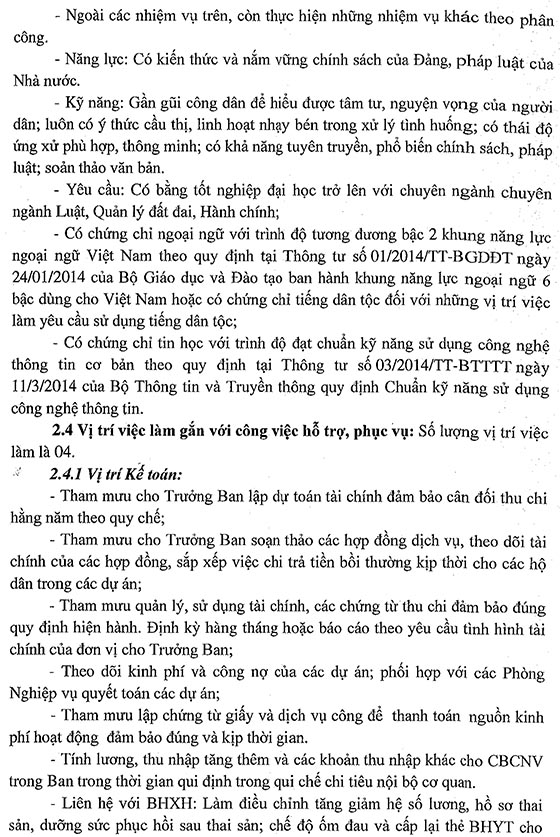 Ban bồi thường giải phóng mặt bằng huyện Nhà Bè, TP.HCM tuyển dụng viên chức năm 2020