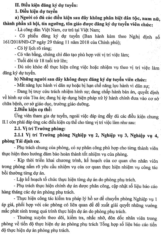 Ban bồi thường giải phóng mặt bằng huyện Nhà Bè, TP.HCM tuyển dụng viên chức năm 2020