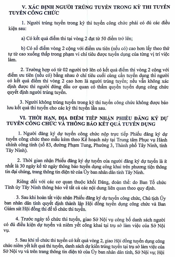 Sở Nội vụ tỉnh Tây Ninh tuyển dụng công chức khối các cơ quan hành chính Nhà nước năm 2020