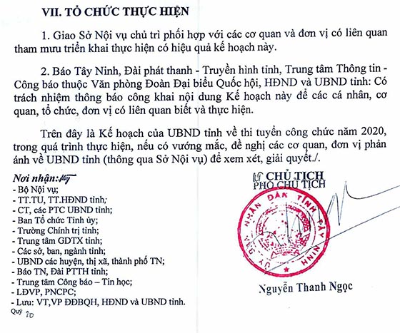 Sở Nội vụ tỉnh Tây Ninh tuyển dụng công chức khối các cơ quan hành chính Nhà nước năm 2020