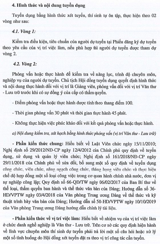 Trường Chính trị Tỉnh Đồng Tháp tuyển dụng viên chức năm 2020