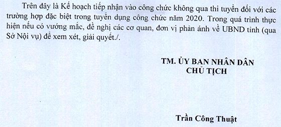 UBND huyện Lệ Thủy, Quảng Bình tuyển dụng công chức không qua thi tuyển năm 2020
