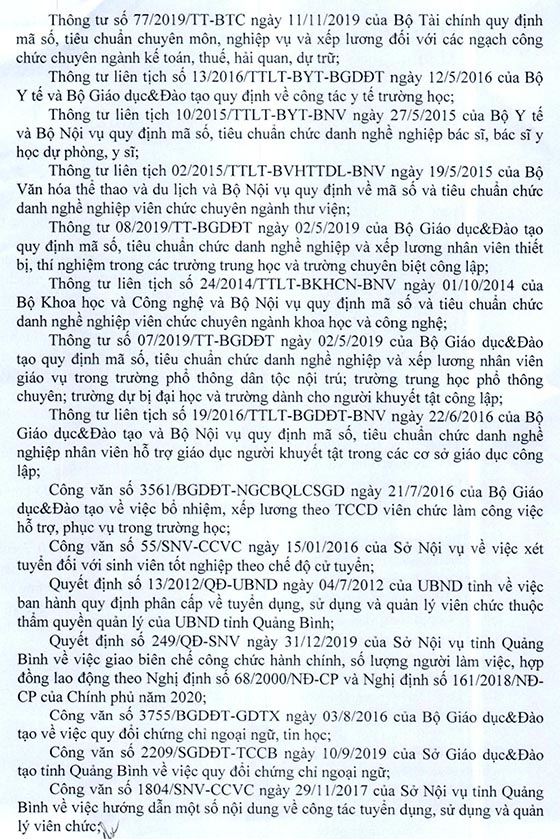 UBND huyện Lệ Thủy, Quảng Bình tuyển dụng viên chức giáo dục năm 2020