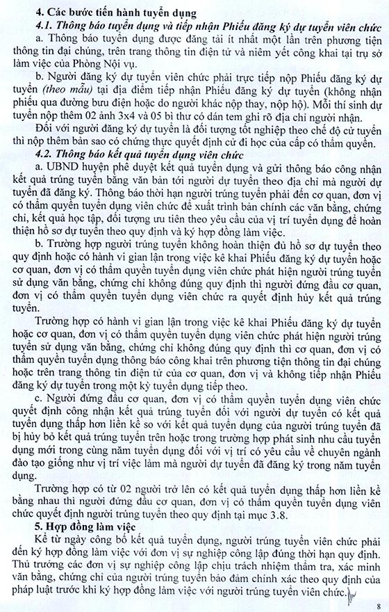 UBND huyện Lệ Thủy, Quảng Bình tuyển dụng viên chức giáo dục năm 2020