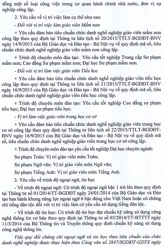 UBND huyện Quan Hóa, Thanh Hóa tuyển dụng giáo viên năm 2020