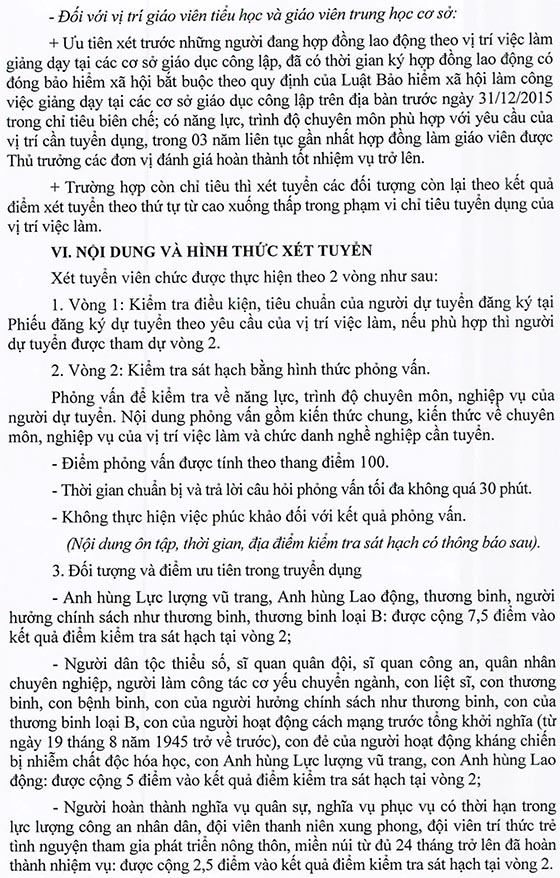 UBND huyện Quan Hóa, Thanh Hóa tuyển dụng giáo viên năm 2020