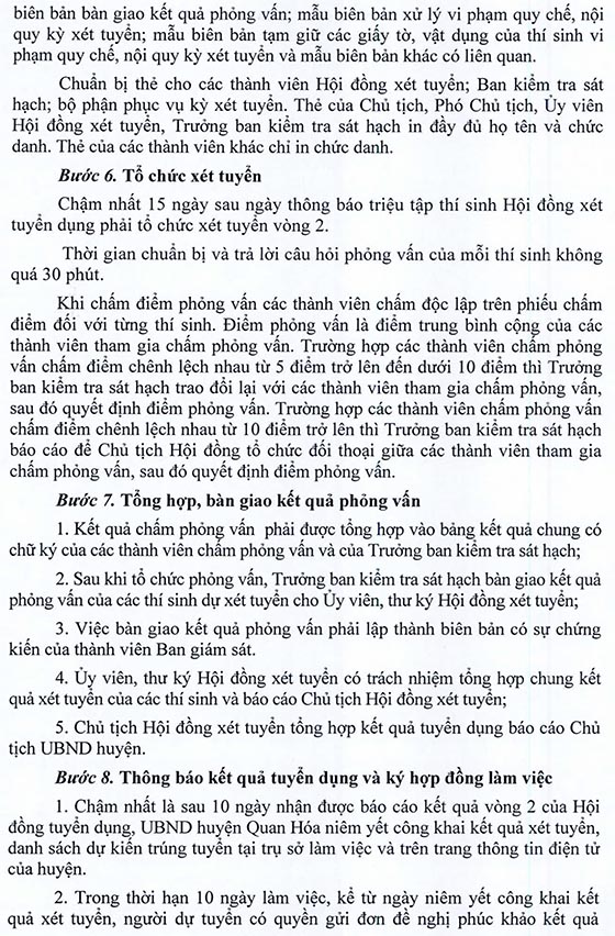 UBND huyện Quan Hóa, Thanh Hóa tuyển dụng giáo viên năm 2020