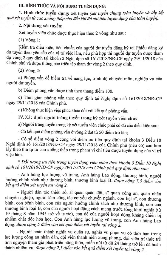 UBND huyện Thủy Nguyên, TP. Hải Phòng tuyển dụng giáo viên năm 2020