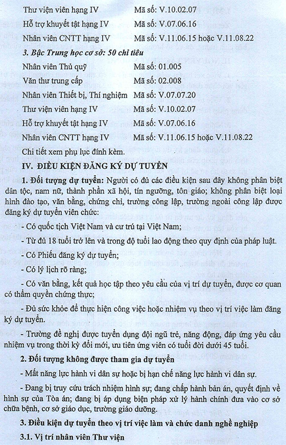 UBND quận Tân Bình, TP.HCM tuyển dụng viên chức giáo dục năm 2020