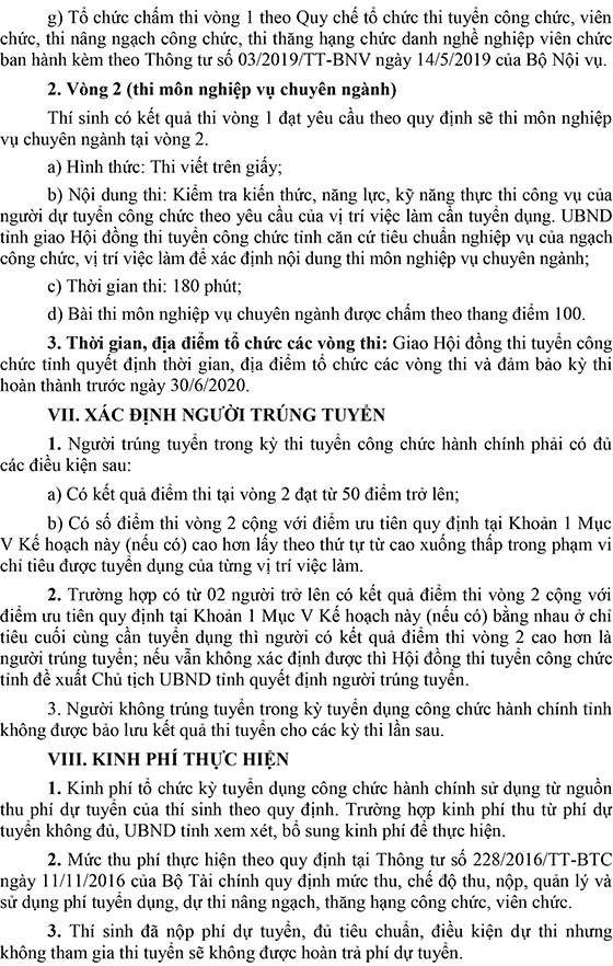 UBND tỉnh Bình Định thông báo tuyển dụng công chức hành chính tỉnh năm 2020