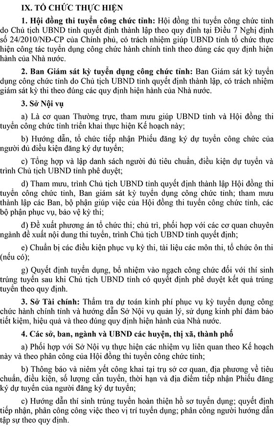 UBND tỉnh Bình Định thông báo tuyển dụng công chức hành chính tỉnh năm 2020