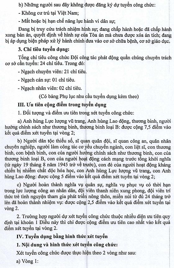UBND tỉnh Đắk Lắk tuyển dụng công chức Đội công tác phát động quần chúng chuyên trách cơ sở năm 2020