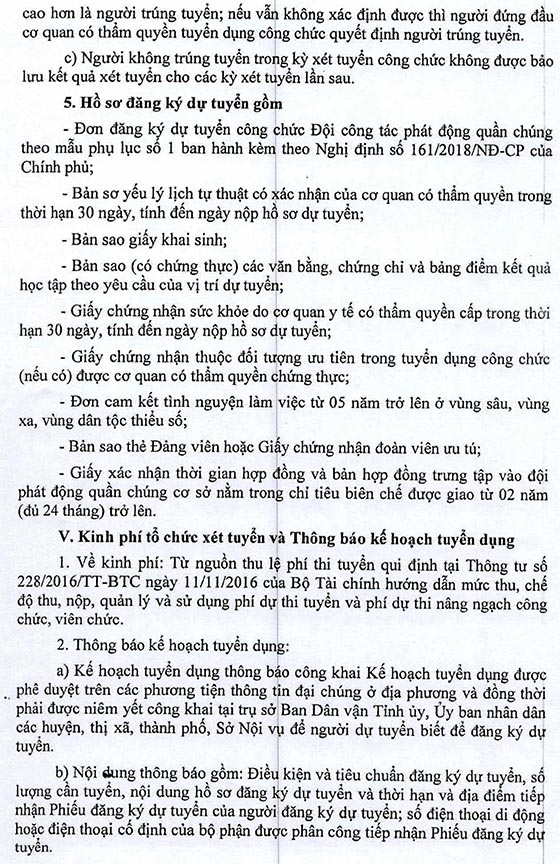 UBND tỉnh Đắk Lắk tuyển dụng công chức Đội công tác phát động quần chúng chuyên trách cơ sở năm 2020