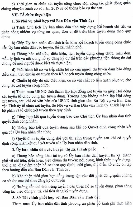 UBND tỉnh Đắk Lắk tuyển dụng công chức Đội công tác phát động quần chúng chuyên trách cơ sở năm 2020