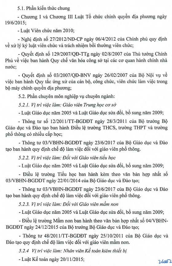 UBND TP.Đồng Hới Quảng Bình tuyển dụng giáo viên năm 2020