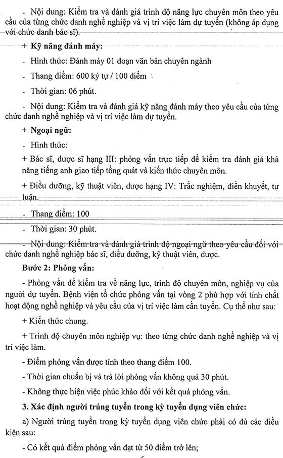 Bệnh viện Chấn thương Chỉnh hình TP.HCM xét tuyển viên chức năm 2020