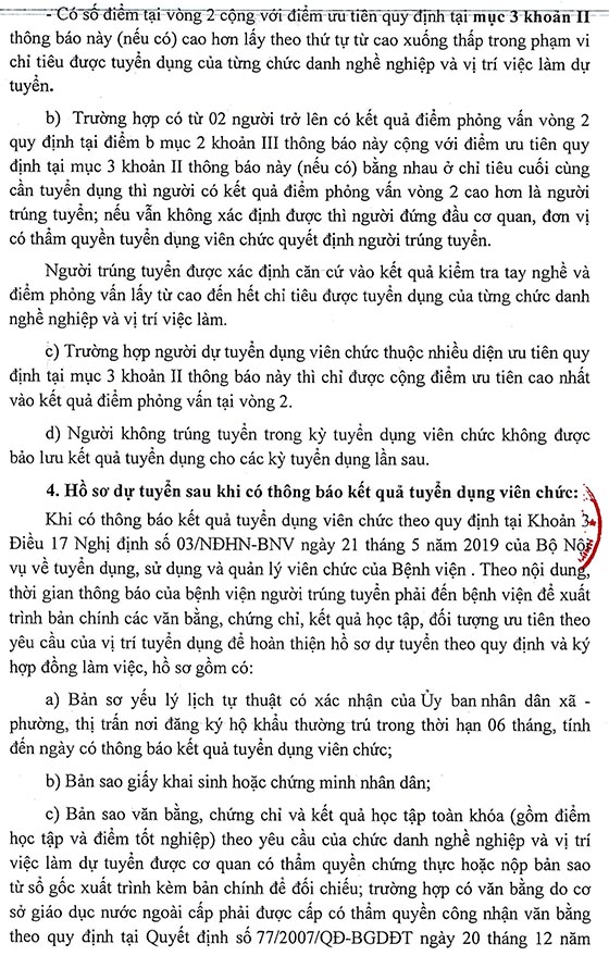 Bệnh viện Chấn thương Chỉnh hình TP.HCM xét tuyển viên chức năm 2020