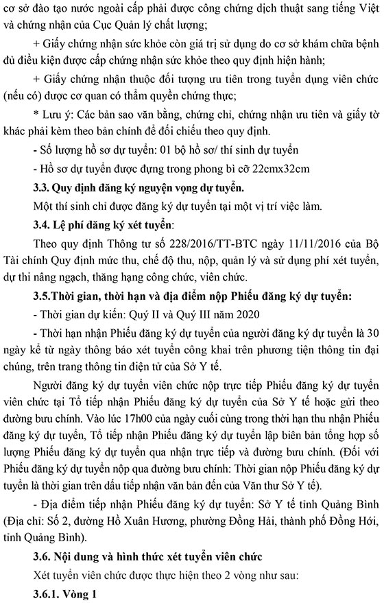 Bệnh viện Y Dược cổ truyền tỉnh Quảng Bình tuyển dụng viên chức năm 2020