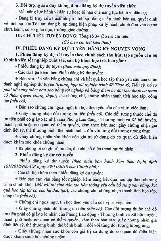 Sở Công Thương tỉnh Ninh Bình tuyển dụng viên chức đơn vị sự nghiệp năm 2020
