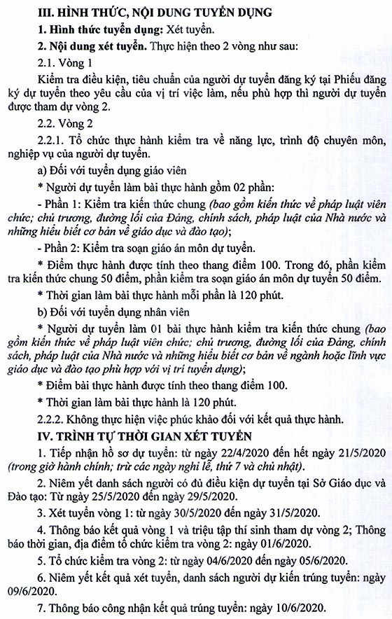 Sở Giáo dục và Đào tạo tỉnh Kon Tum tuyển dụng viên chức giáo dục năm học 2019-2020
