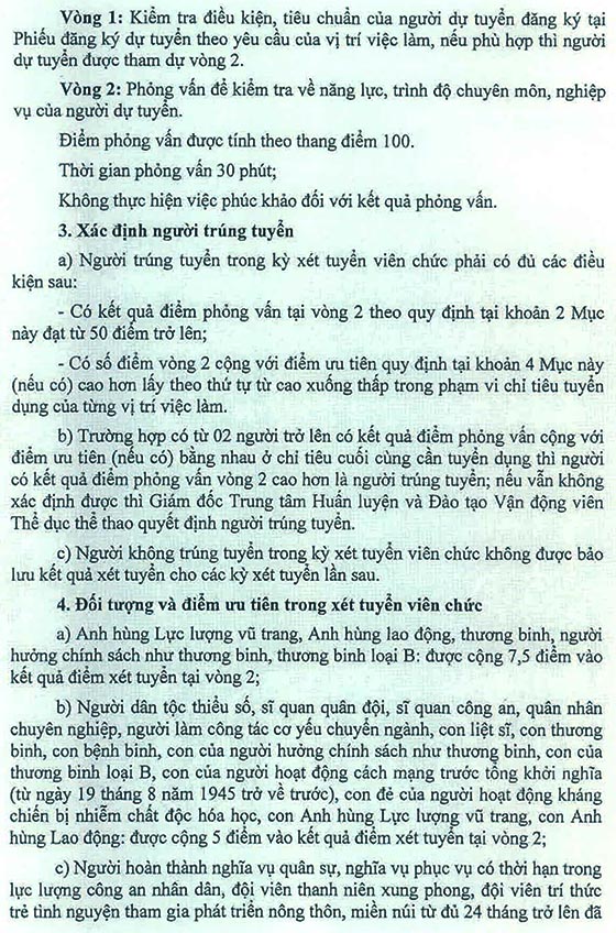 Trung tâm Huấn luyện và Đào tạo Vận động viên Thể dục thể thao TP.Đà Nẵng tuyển dụng viên chức năm 2020