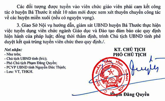 UBND huyện Bá Thước, Thanh Hóa tuyển dụng viên chức giáo dục năm 2020