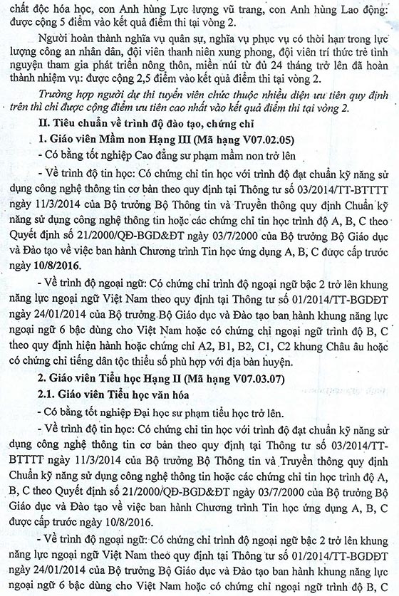 UBND huyện Bắc Yên, Sơn La tuyển dụng viên chức giáo dục năm 2020