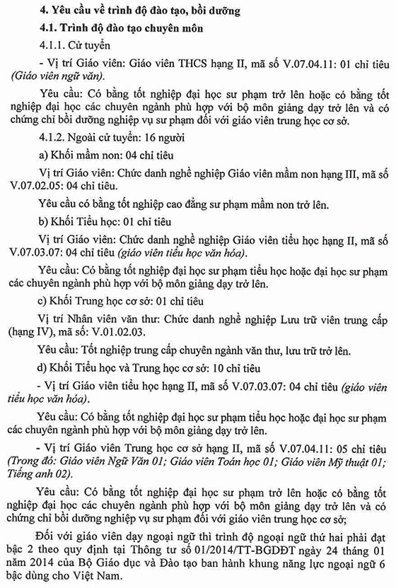UBND huyện Sốp Cộp, Sơn La tuyển dụng viên chức giáo dục năm 2020
