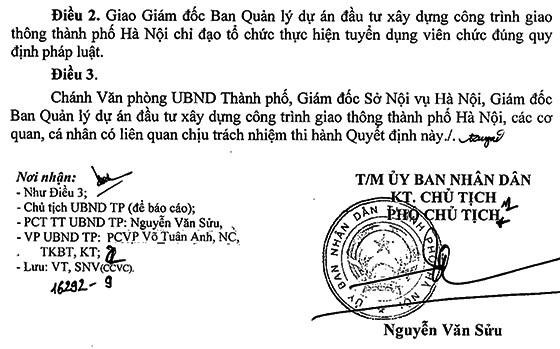 Ban Quản lý dự án đầu tư xây dựng công trình giao thông TP.Hà Nội tuyển dụng viên chức năm 2020