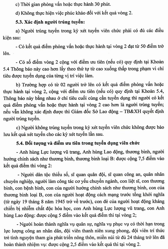 Sở Lao động - Thương binh và Xã hội tỉnh Kiên Giang xét tuyển viên chức năm 2020