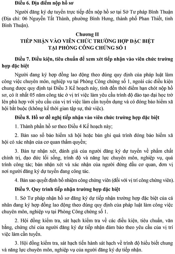 Sở Tư pháp Bình Thuận tuyển dụng viên chức năm 2020