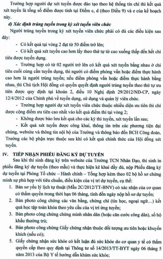 Trường Trung Cấp Nghề Nhân Đạo TP.HCM xét tuyển viên chức năm 2020