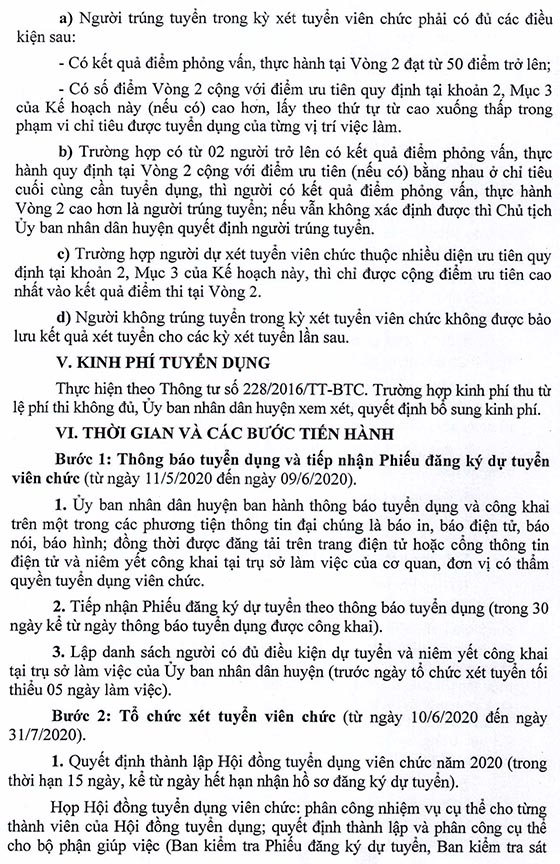 UBND huyện Cần Giờ, TP.HCM tuyển dụng viên chức năm 2020 (đợt 1)