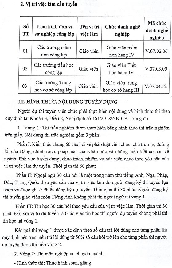 UBND quận Thanh Khê, TP.Đà Nẵng tuyển dụng giáo viên đợt 2, năm học 2019 – 2020