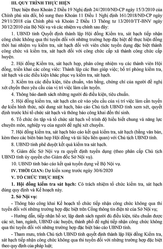 UBND tỉnh Nam Định tiếp nhận viên chức vào làm công chức không qua thi tuyển năm 2020