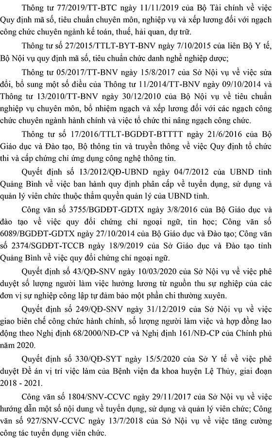 Bệnh viện đa khoa huyện Lệ Thủy, Quảng Bình tuyển dụng viên chức năm 2020