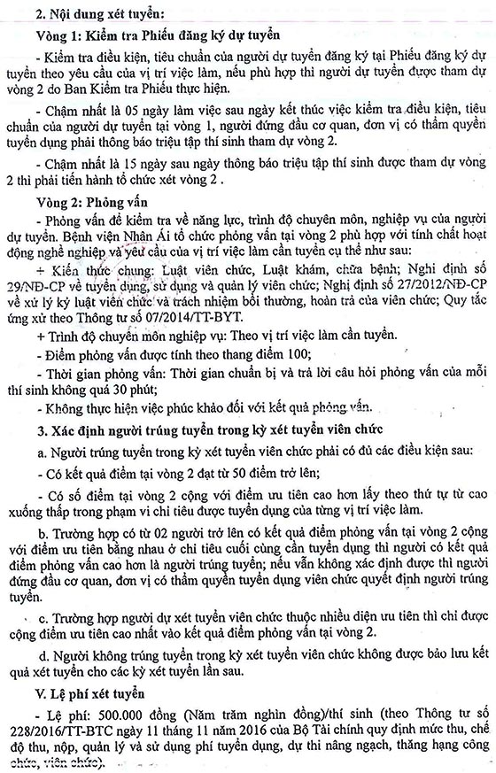Bệnh viện Nhân Ái tỉnh Bình Phước tuyển dụng viên chức năm 2020