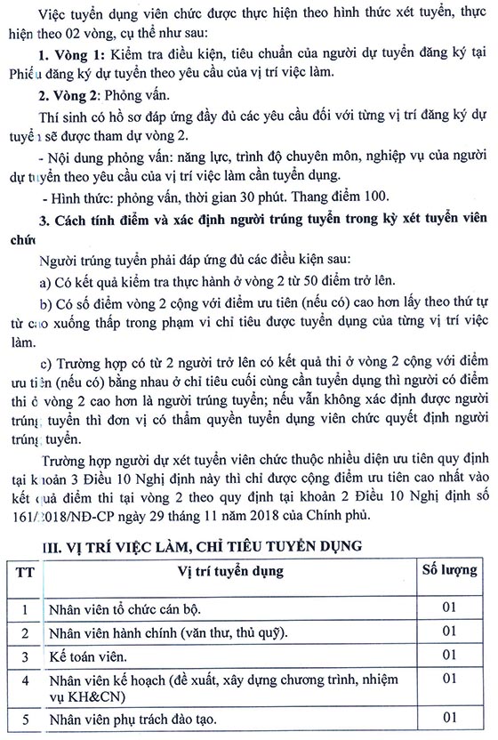 Cục Công tác phía Nam tuyển dụng viên chức năm 2020