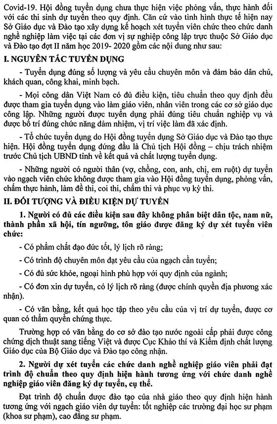 Sở Giáo dục và Đào tạo Đồng Nai xét tuyển viên chức đợt II năm học 2019-2020