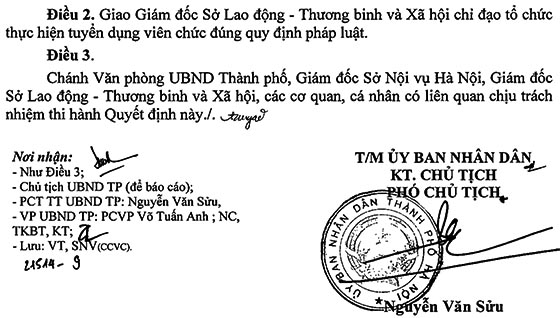 Sở Lao động - Thương binh và Xã hội TP.Hà Nội tuyển dụng viên chức năm 2020