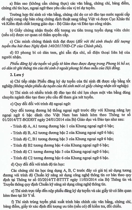 Sở Y tế tỉnh Bắc Ninh tuyển dụng viên chức năm 2020