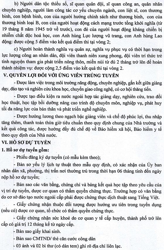 Trường Cao đẳng Kỹ thuật Công nghiệp Bắc Giang tuyển dụng viên chức đợt 1 năm 2020